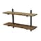 Alaterre Furniture Pomona 36"W Metal and Solid Wood Wall Shelf AMBA5720 - alternate 4